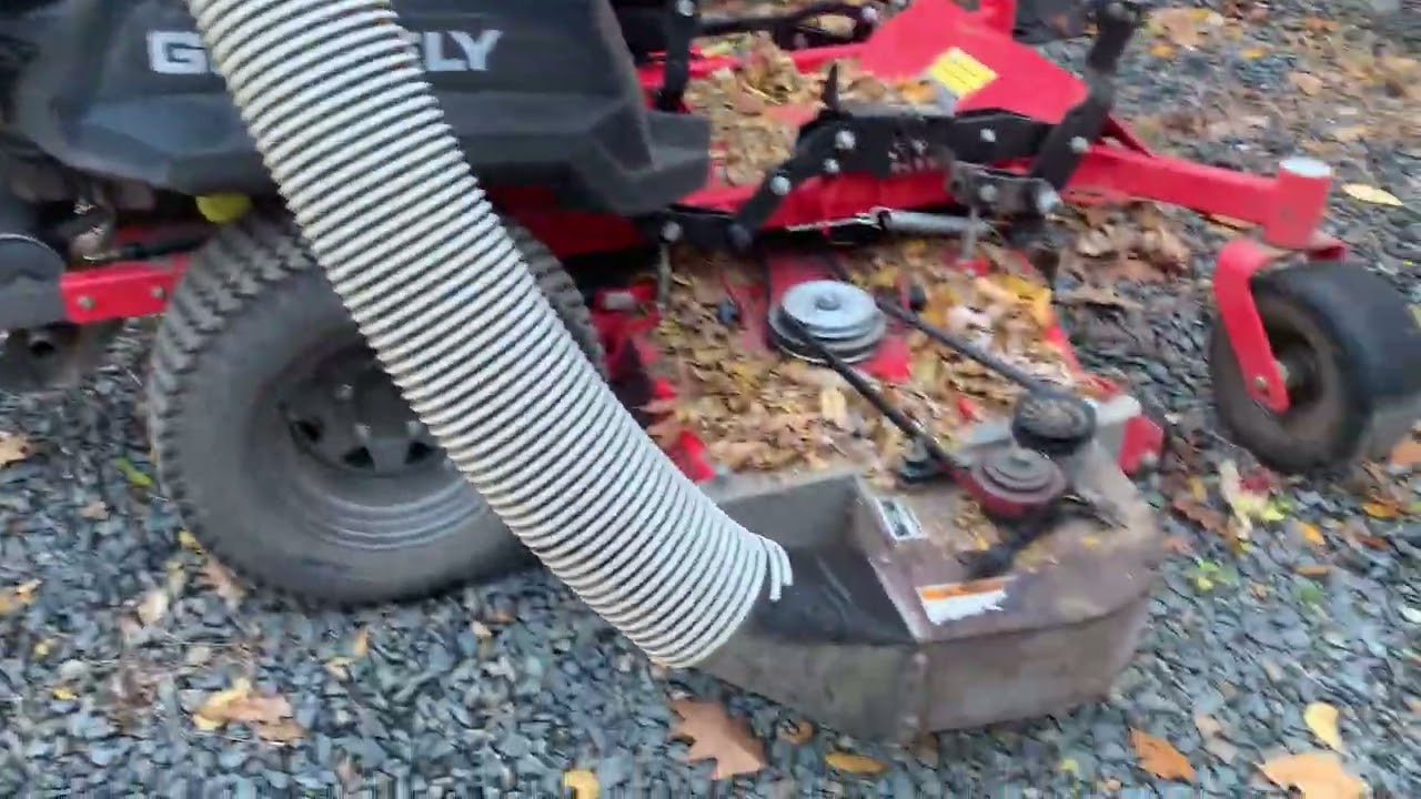 The Best DIY Homemade Power Leaf Vacuum bagger for Zero turn Mower. Gravely Pro Turn power bagger.