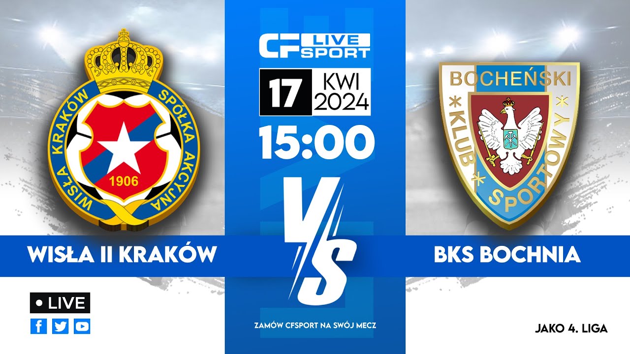 LIVE: Wisła II Kraków - BKS Bochnia