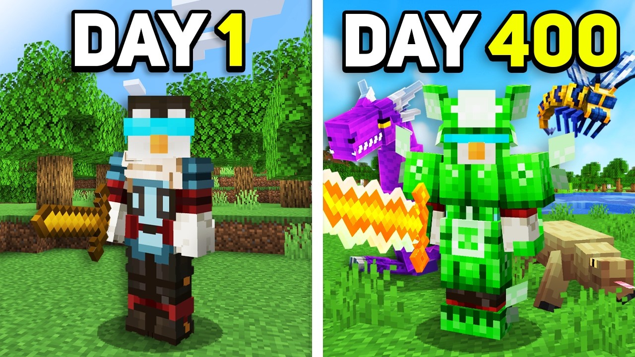 I Survived 400 Days in CRAZY CRAFT in Minecraft Hardcore!