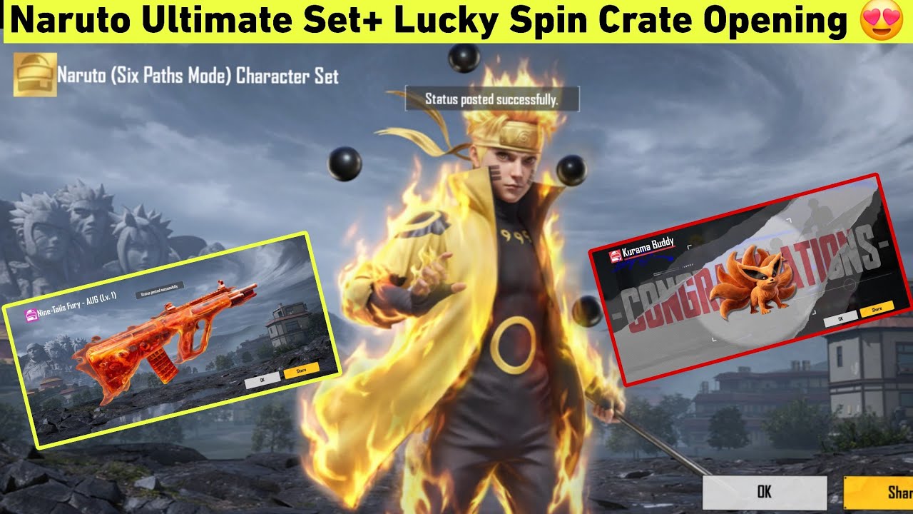 😍 LUCKIEST NARUTO ULTIMATE SET CRATE OPENING & NARUTO LUCKY SPIN CRATE OPENING BGMI