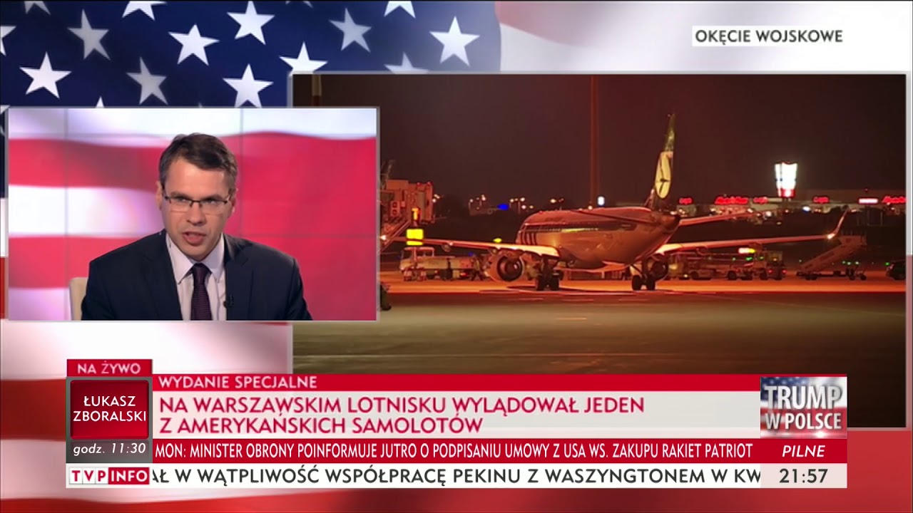 przylot Trumpa do Warszawy