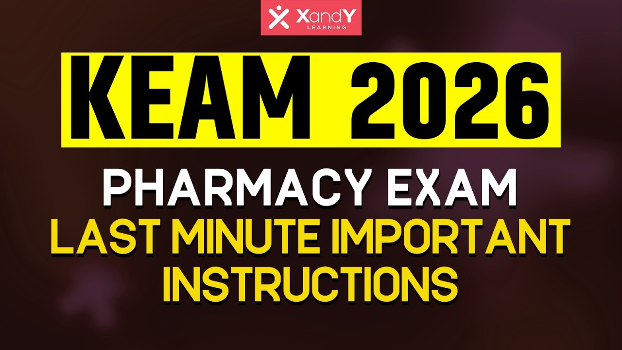 KEAM 2026 Pharmacy Exam: അറിയേണ്ടതെല്ലാം! Dates, Pattern & Important Instructions 📝