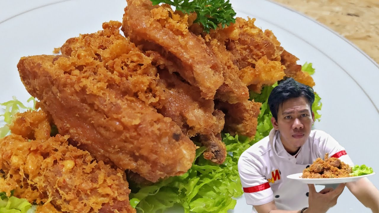 Жареные куриные крылышки с чесноком, в ресторанном стиле || кухня Ala Nanang