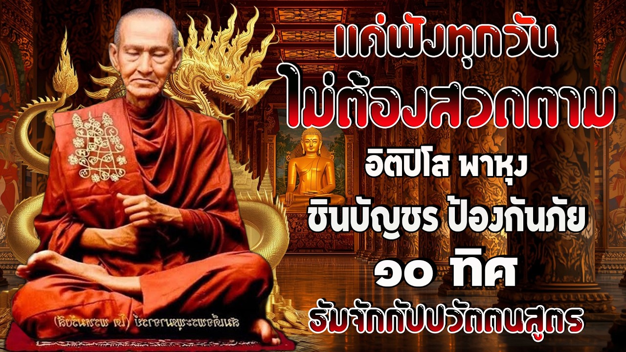 อิติปิโส พาหุง ชินบัญชร ป้องกันภัย ๑๐ ทิศ 🙏 มหาเมตตาใหญ่ ยอดพระกัณฑ์ไตรปิฎก ธัมจักกัปปวัตตนสูตร สาธุ