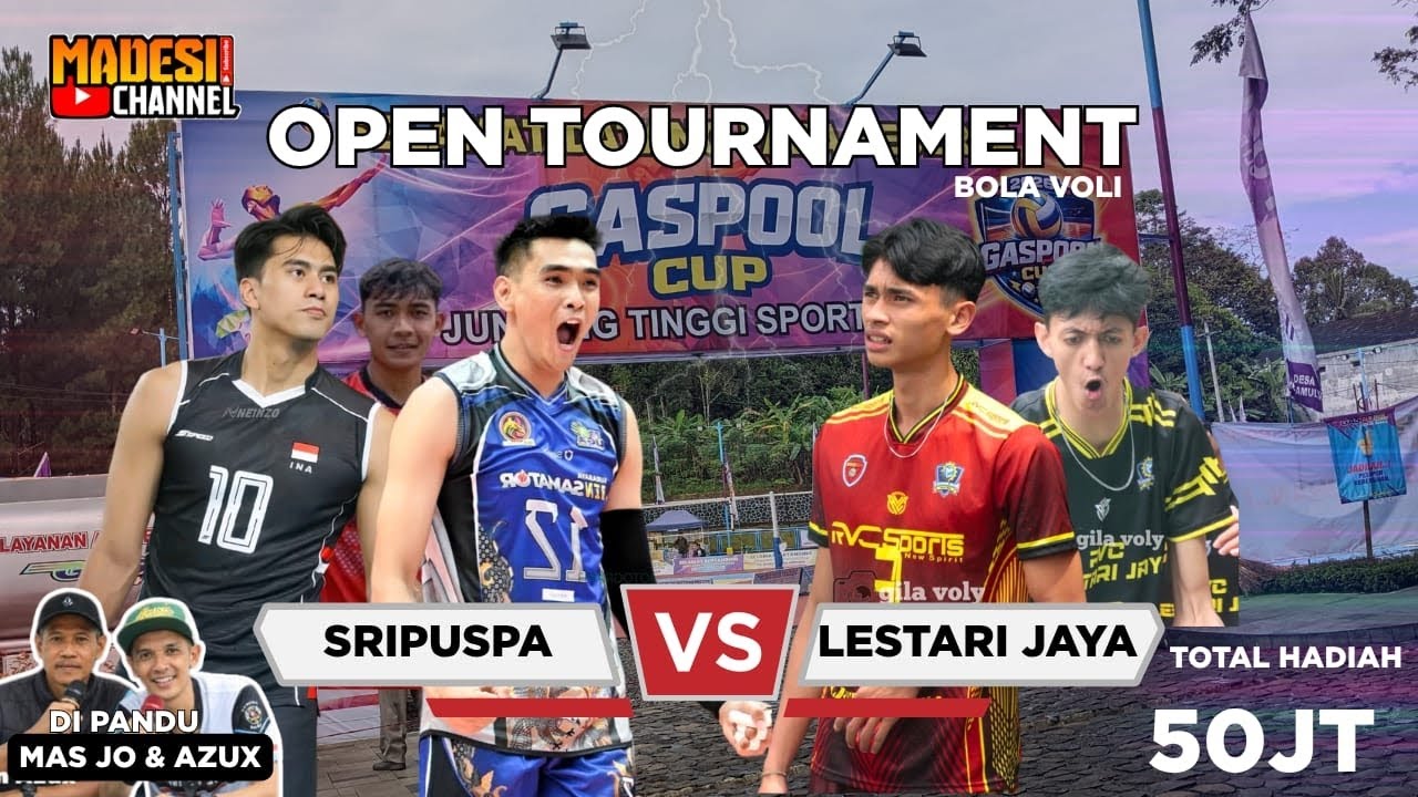 Live! BOLA VOLI | GASPOOL CUP | RIVAN NURMULKI, FAHRI SEPTIAN (GASPOOL) VS IWA,RIZAL (LESTARI JAYA)