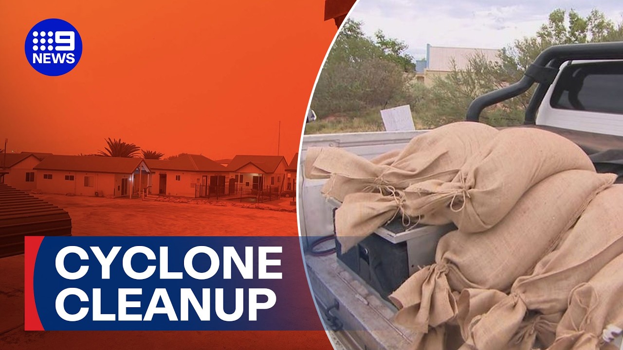 Cleanup begins as ex-tropical cyclone moves offshore | 9 News Australia