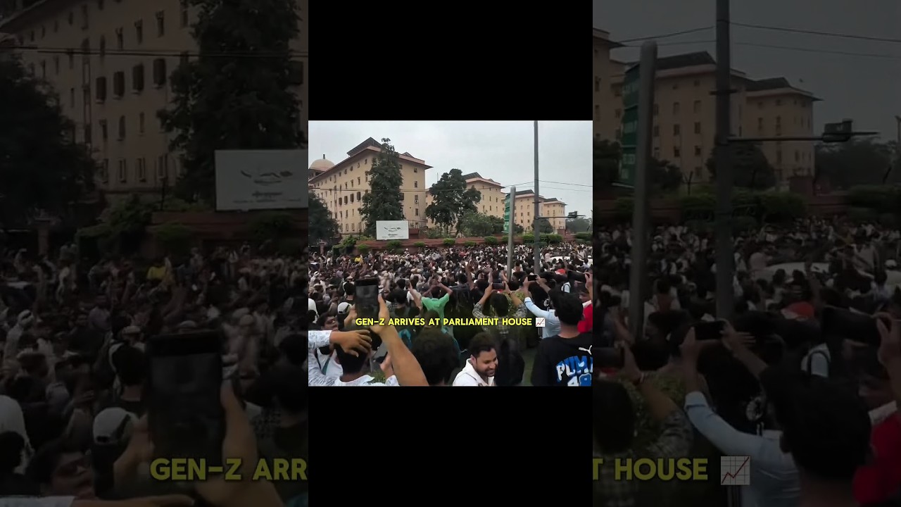 Gen-Z Arrives At Parliament House 📈 #parliament #genz #studentprotest #cjpprotest #genzhumor #viral