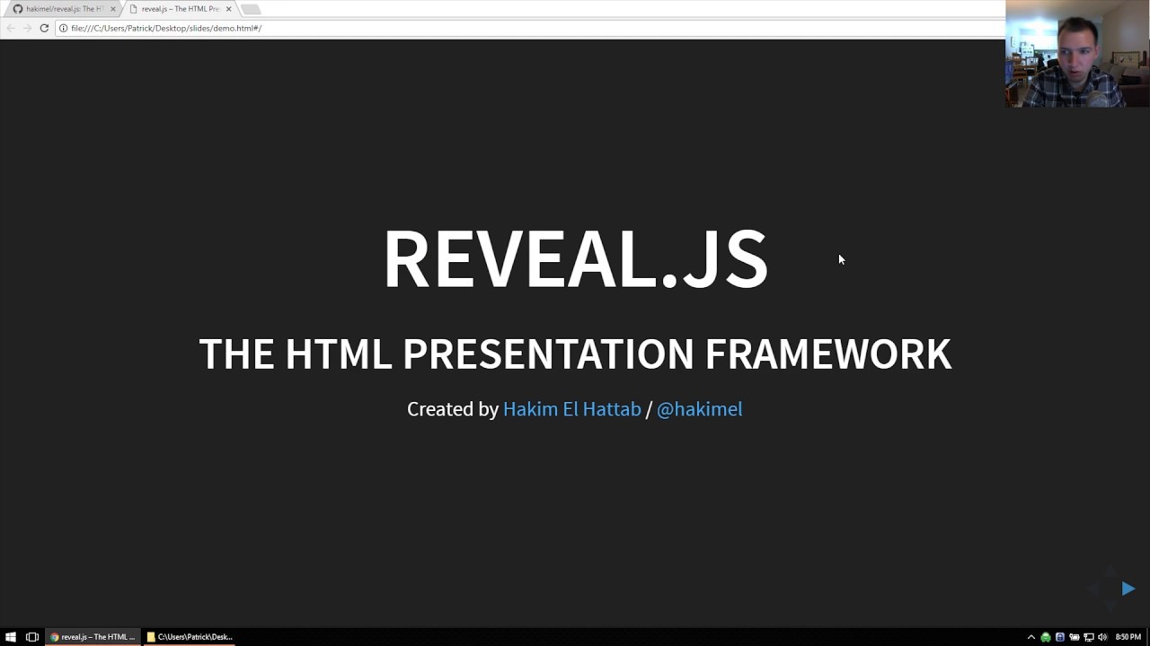 How to create html presentations with markdown files