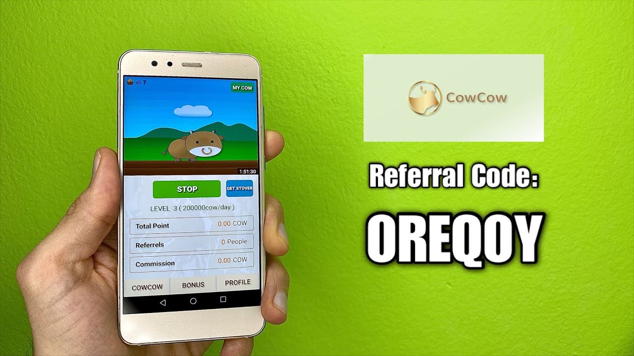 CowCow Phone Mining, Installation & Referral Code