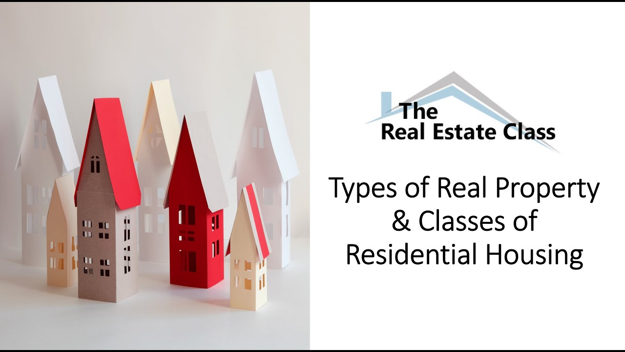 Types of Real Property & Classes of Residential Housing