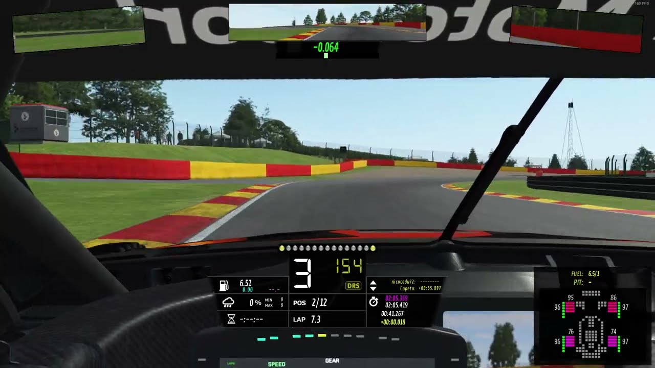 rF2 - BMW M4 Class 1 - Spa - 2:05.154