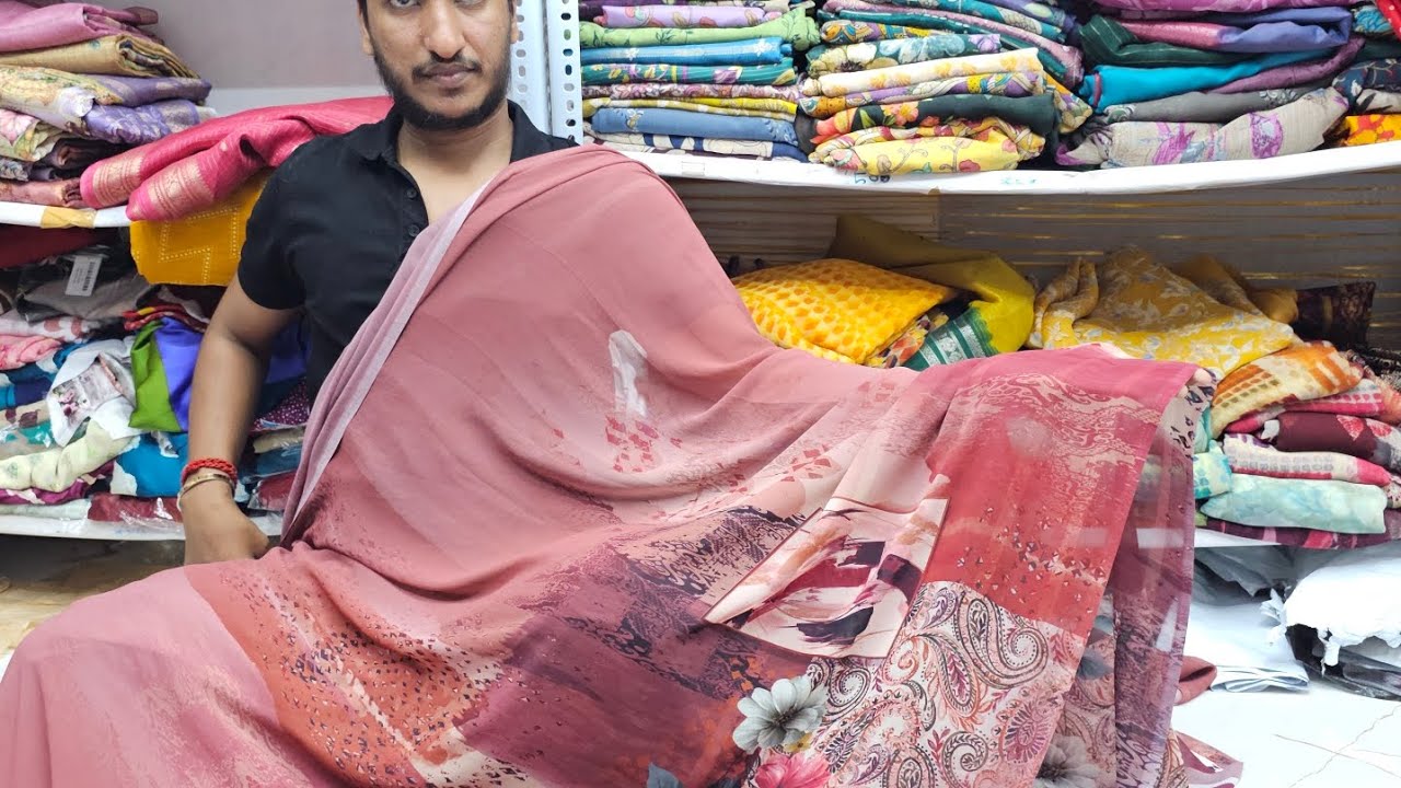1800 to 2250 Kimora brand georget  and malai silk saree just st 1050 ct 7418556757