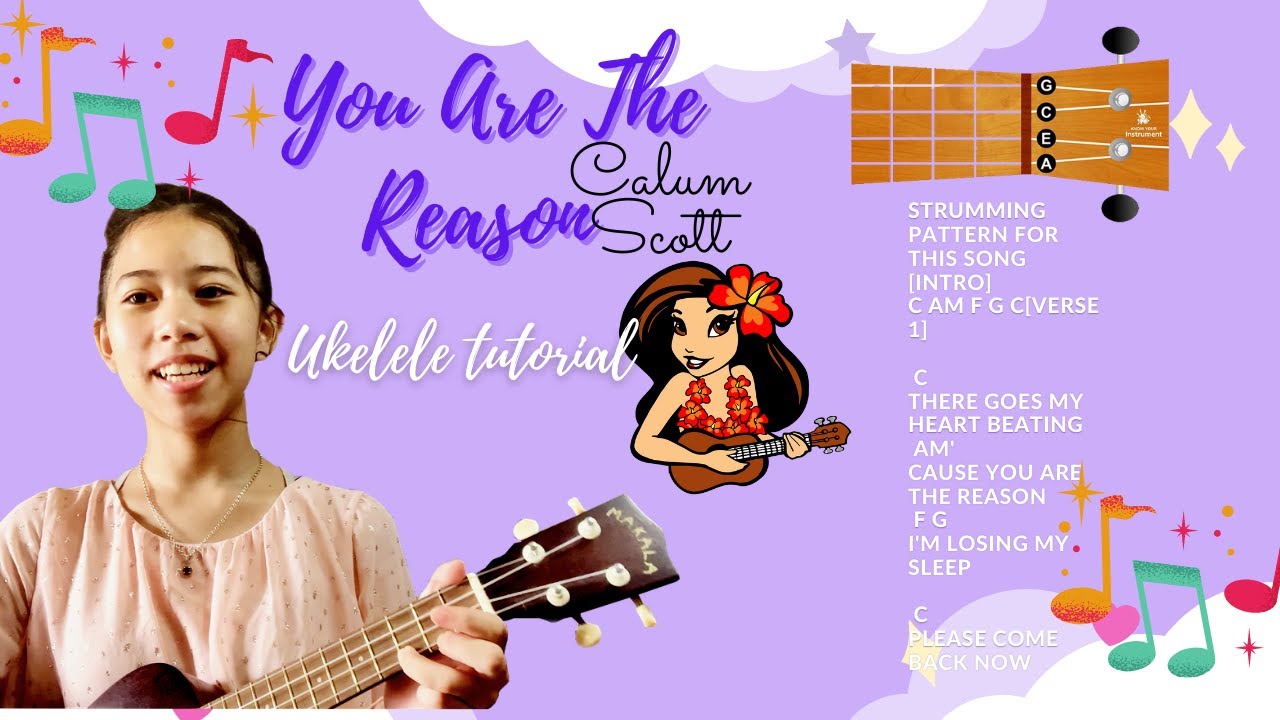 EASY WAY You Are The Reason Ukulele Cover Lesson (Calum Scott) 🎸
