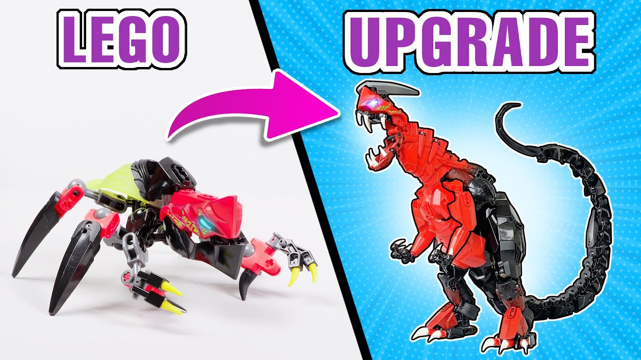 Использование деталей LEGO из TUNNELER BEAST для создания самодельных моделей Bionicle