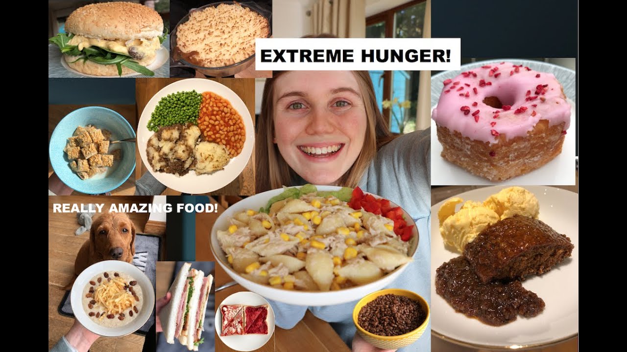 WHAT I EAT IN A DAY - EXTREME HUNGER