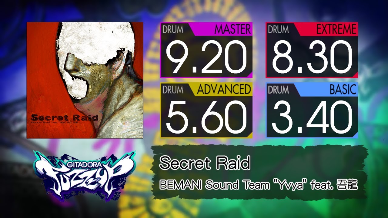 【GITADORA】 Secret Raid (MASTER ~ BASIC) Drum
