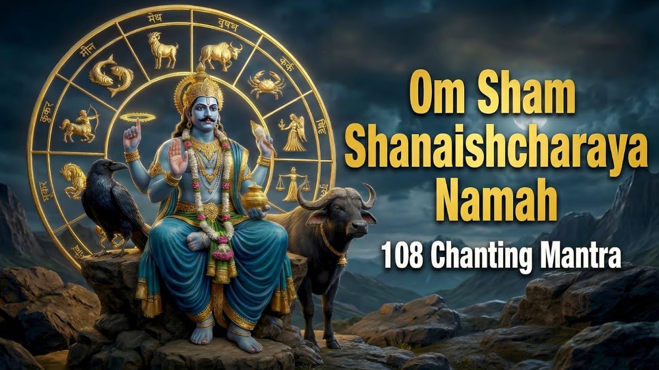 Om Sham Shanaishcharaya Namah | 108 Times Powerful Shani Mantra for Protection & Relief