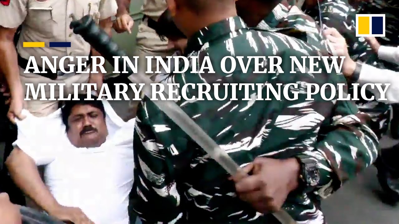 Protesters detained in India after violent clash over new military recruitment scheme