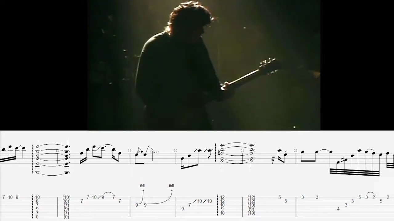 Gary Moore  ''Separate Ways'' Live INTRO 1992 TAB VIDEO