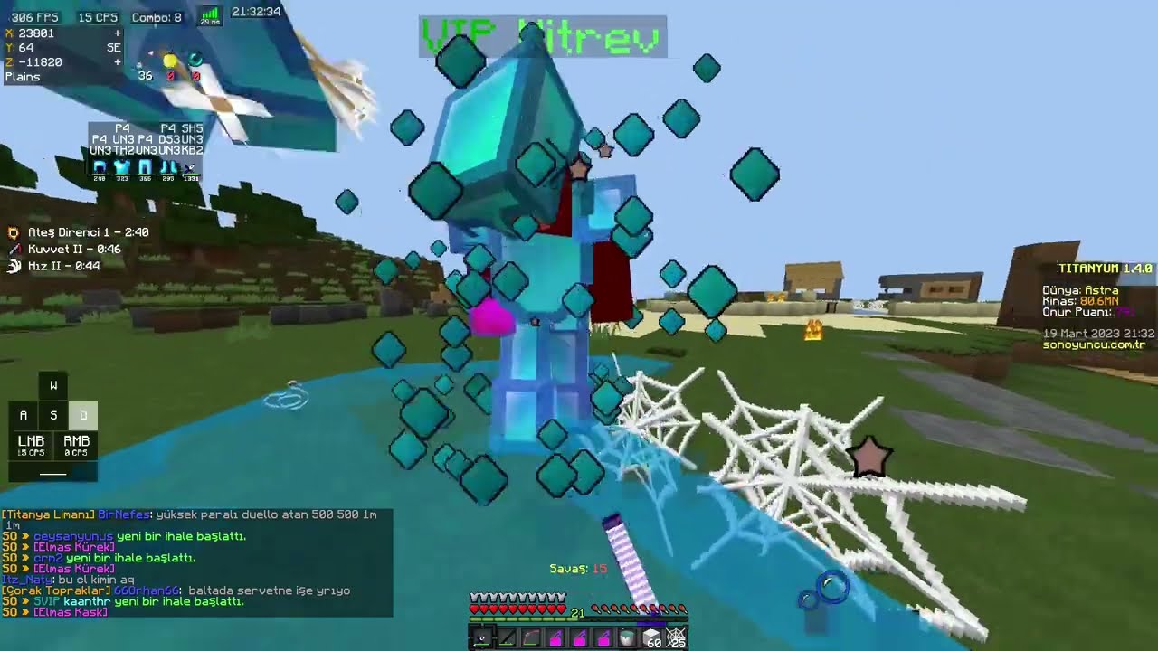 HİTİNE DUEL ŞAH PVP & AÇIK ALAN PVP &  PANDORA PVP & NETHER PVP & SONOYUNCU TİTANYUM PVP #2