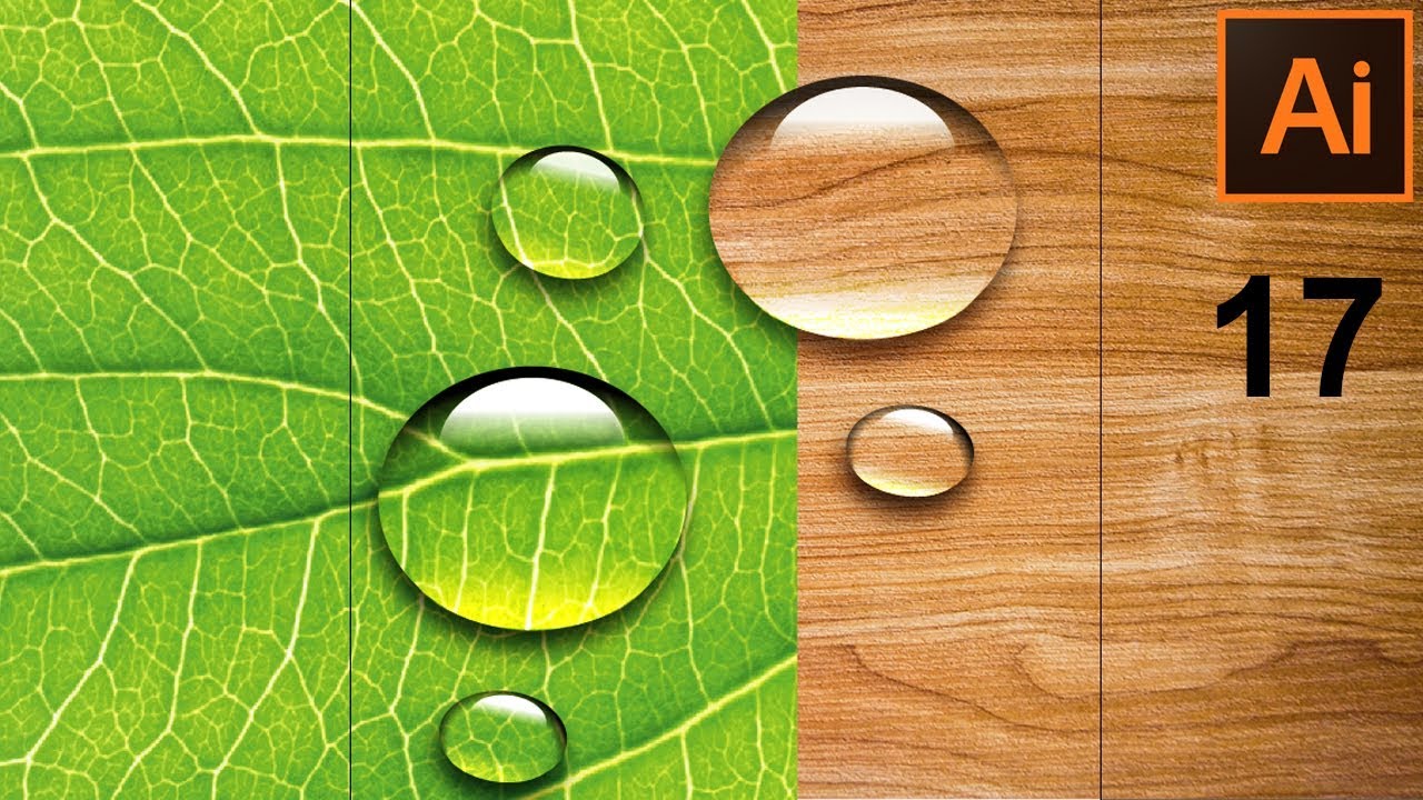Как нарисовать каплю воды 🌢 Draw water drops Adobe Illustrator Построить Обучение Курс 🍑 Урок 17