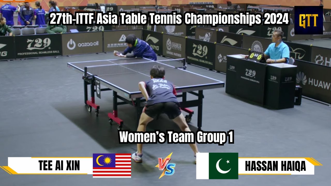 Tee Ai Xin (MAS) Vs Hassan Haiqa (PAK) Asian Table Tennis Championships 2024 | Women's Team Group 1