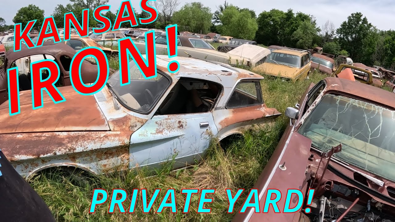 Private Kansas junk yard walk around! Tons of vintage iron!