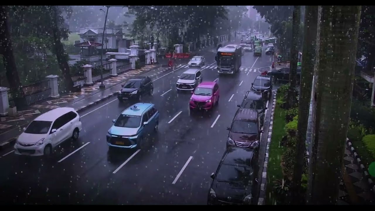 CCTV Rain Footage ASMR |  Rain Sounds for Sleep, Relax & Study