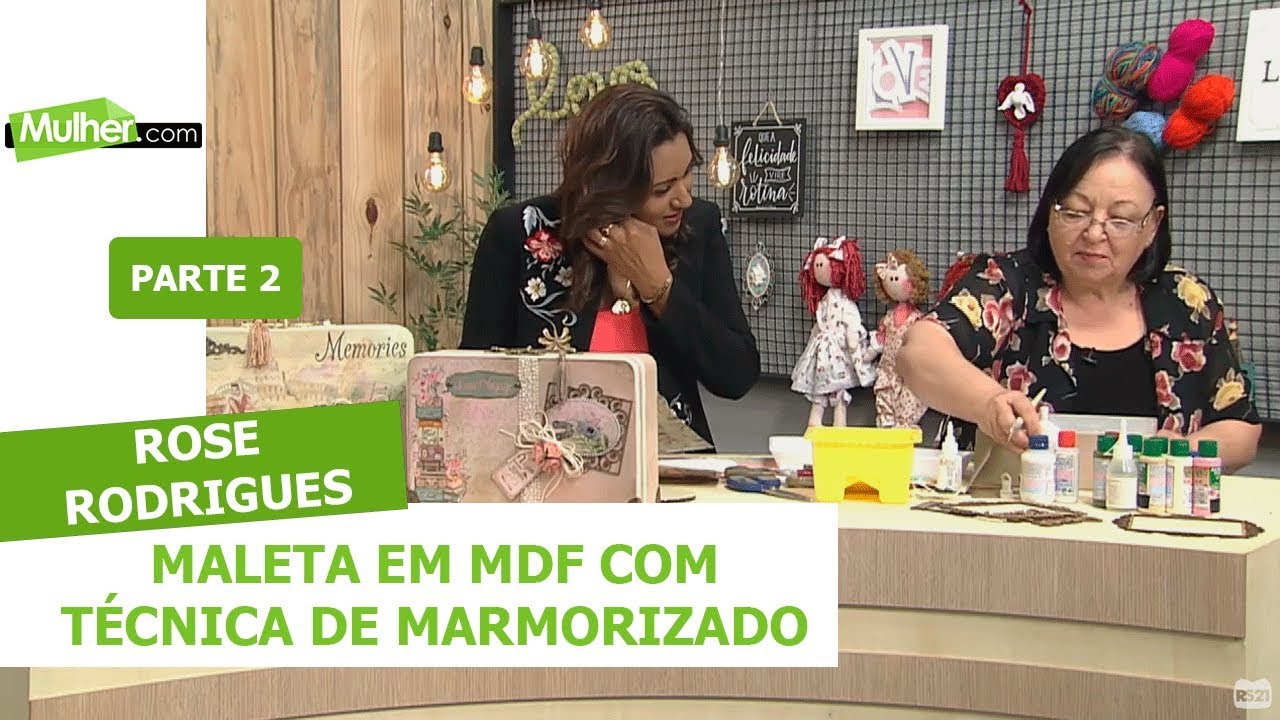 Maleta em MDF com técnica de marmorizado - Rose Rodrigues - 24/09/2019 P2
