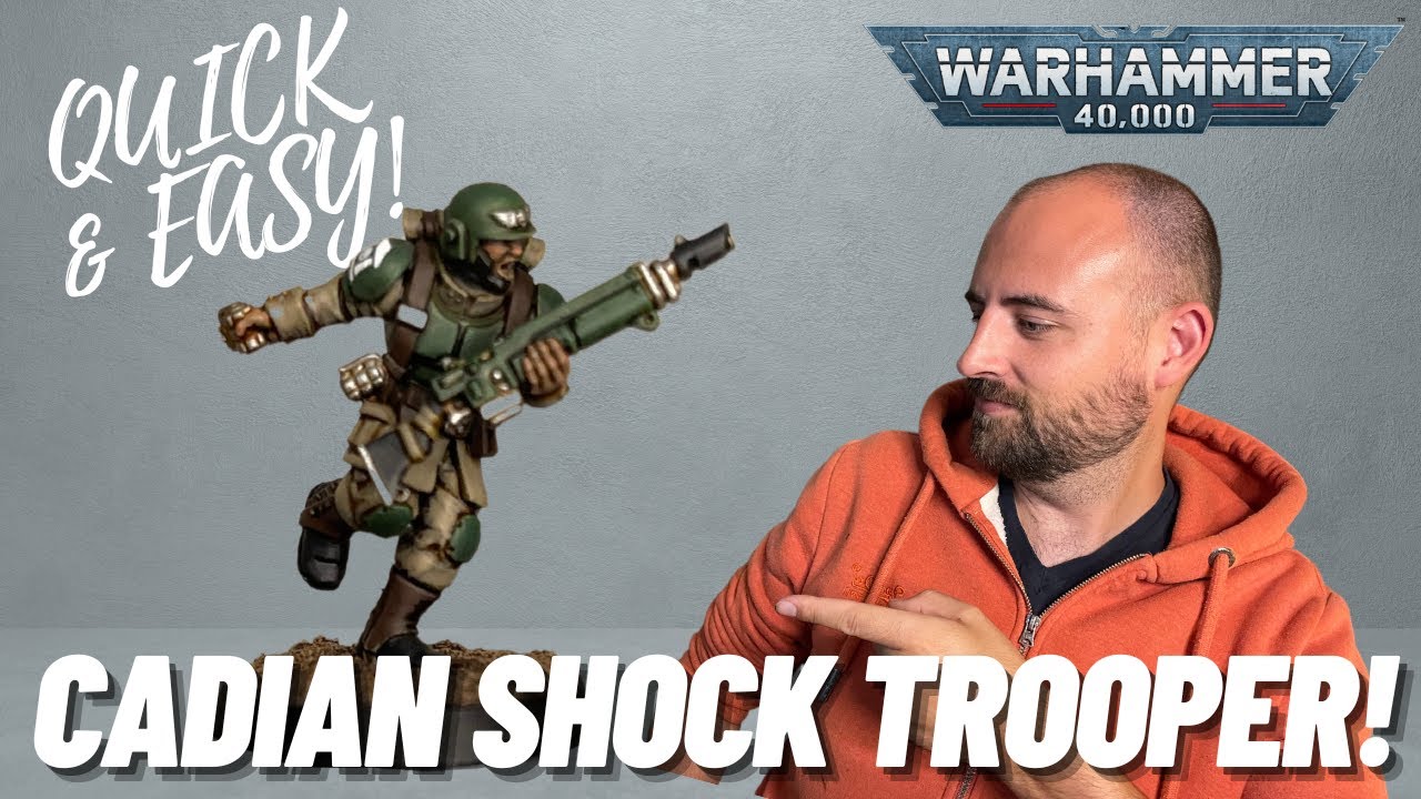 How to paint the new Cadian Shock Troopers for Astra Militarum!  Super simple and fast tutorial!