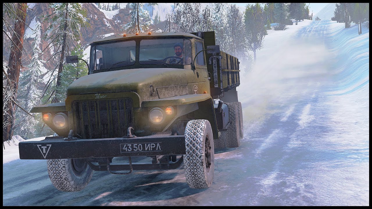 СПУСК По ЛЕДЯНОЙ ГОРЕ! На ЛЕТНЕЙ РЕЗИНЕ! - SnowRunner