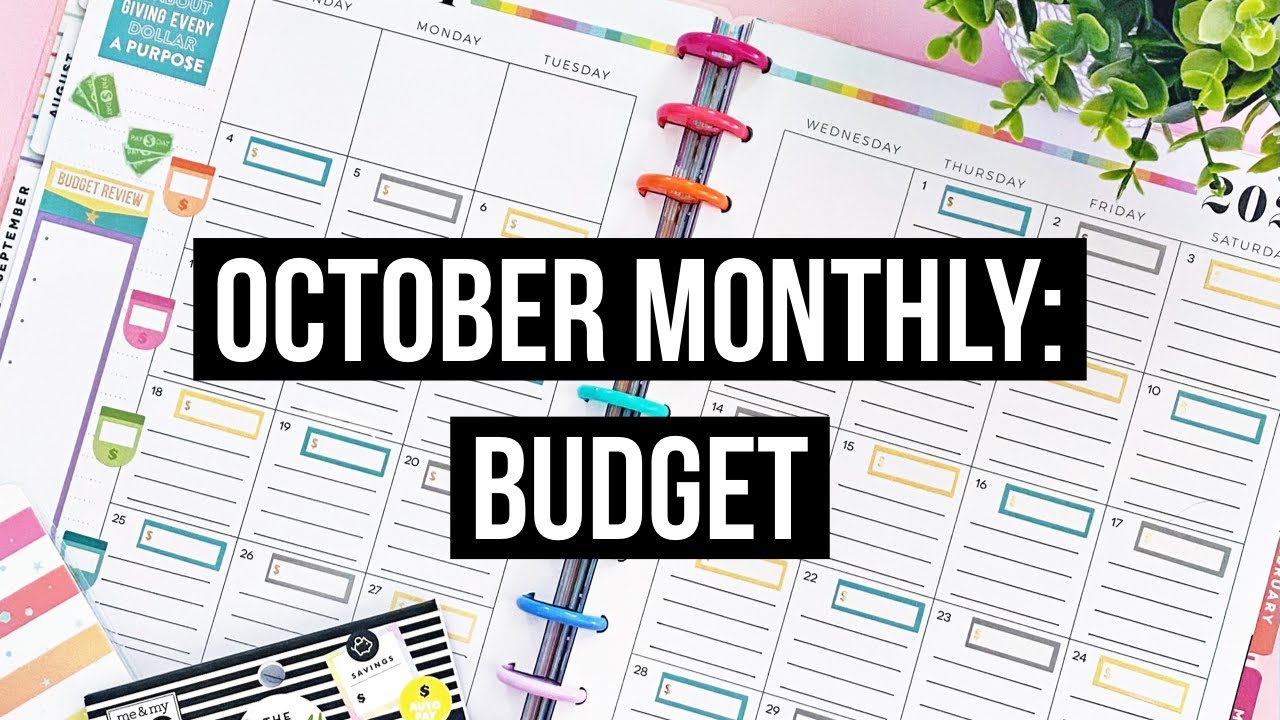 October 2020 Monthly Plan With Me - Budget! // How I'm Tracking my Spending in My Big Happy Planner