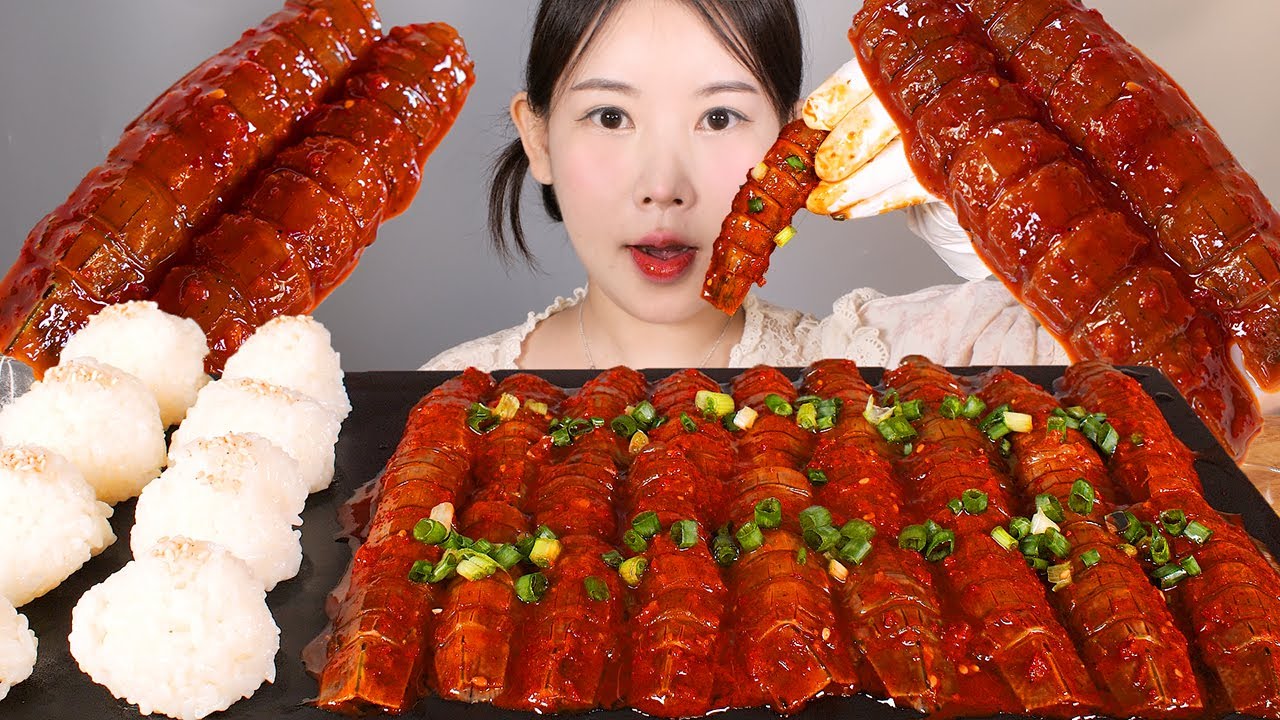 오늘은 맵가재장🔥 매운 양념갯가재장 버터주먹밥 먹방 Spicy marinated Mentis shrimp [eating show] mukbang korean food