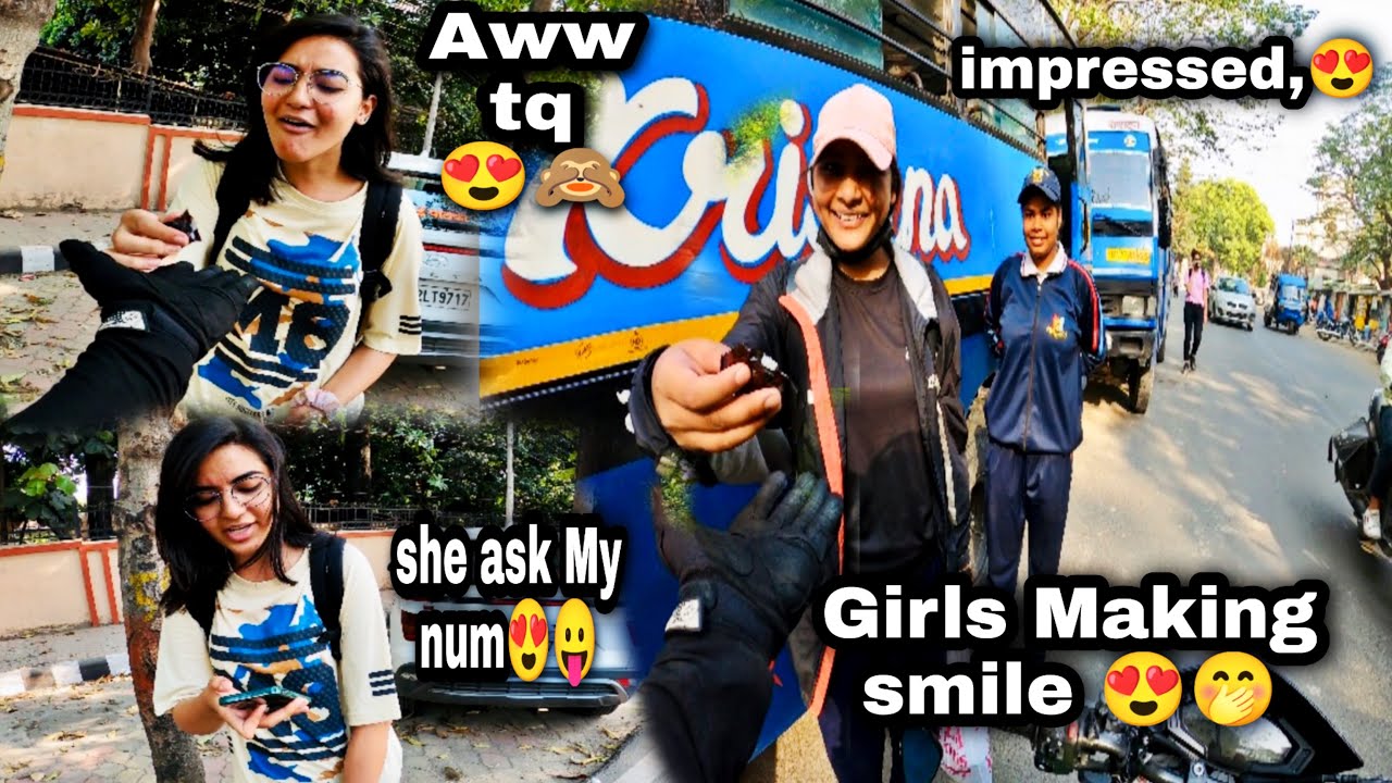 Girls Hands Reaction 😍Giving Chocolate To Cute Random Girls😍||Girls Making Smile🤣||