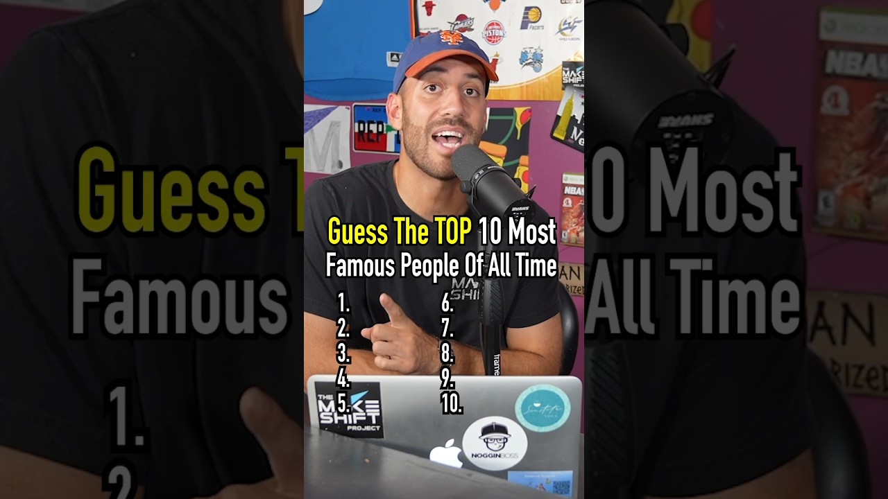 TOP 10 MOST FAMOUS PEOPLE EVER!! #shorts #famous #celebrities #top10 #history #guessinggame