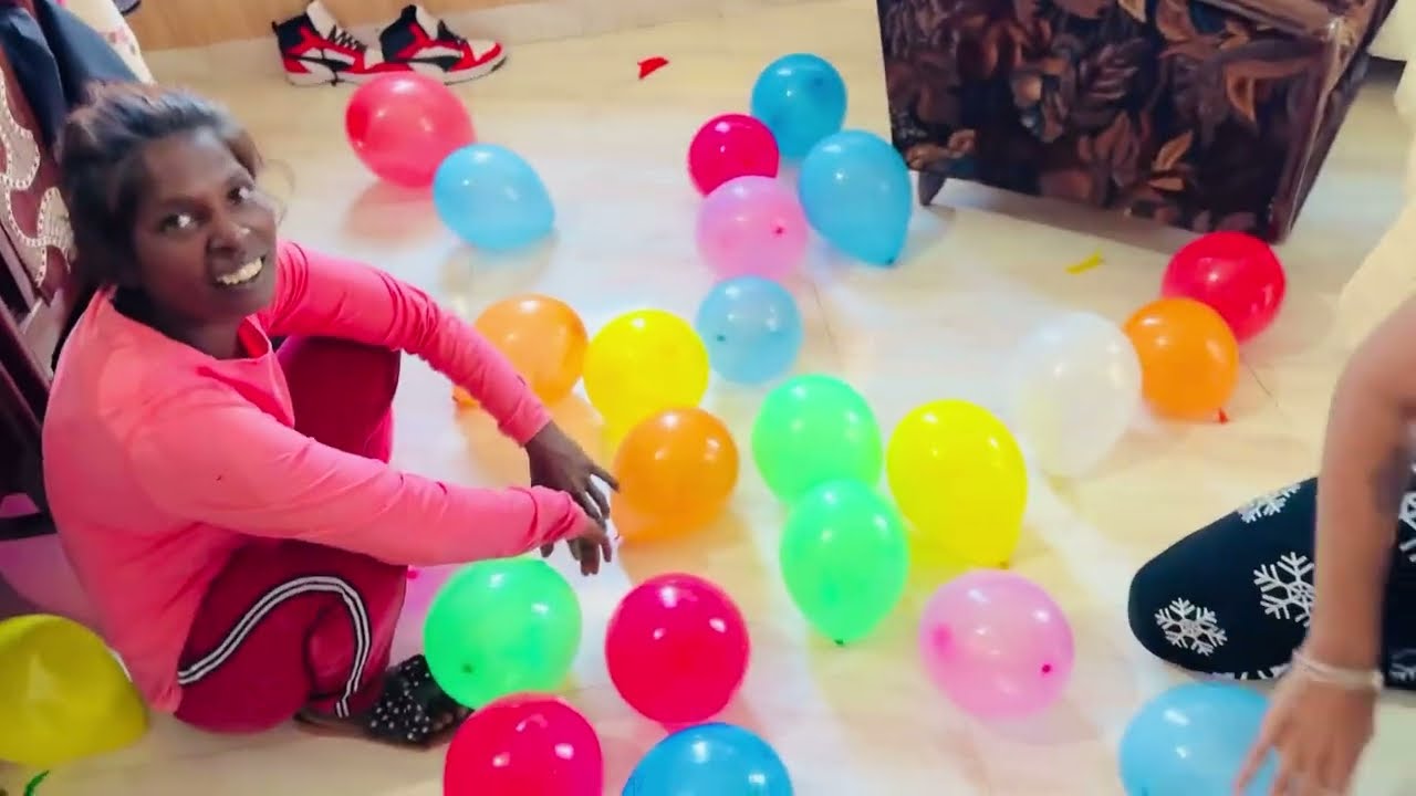 Raju and parnaj did balloon challenge 😂😍 🎈 || very funny vlog 🤣