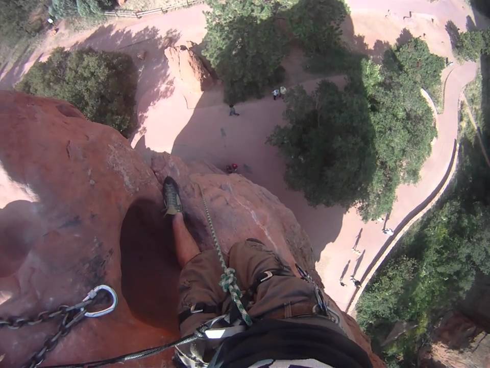 Climbing garden of the gods with a Go Pro Helmet cam
