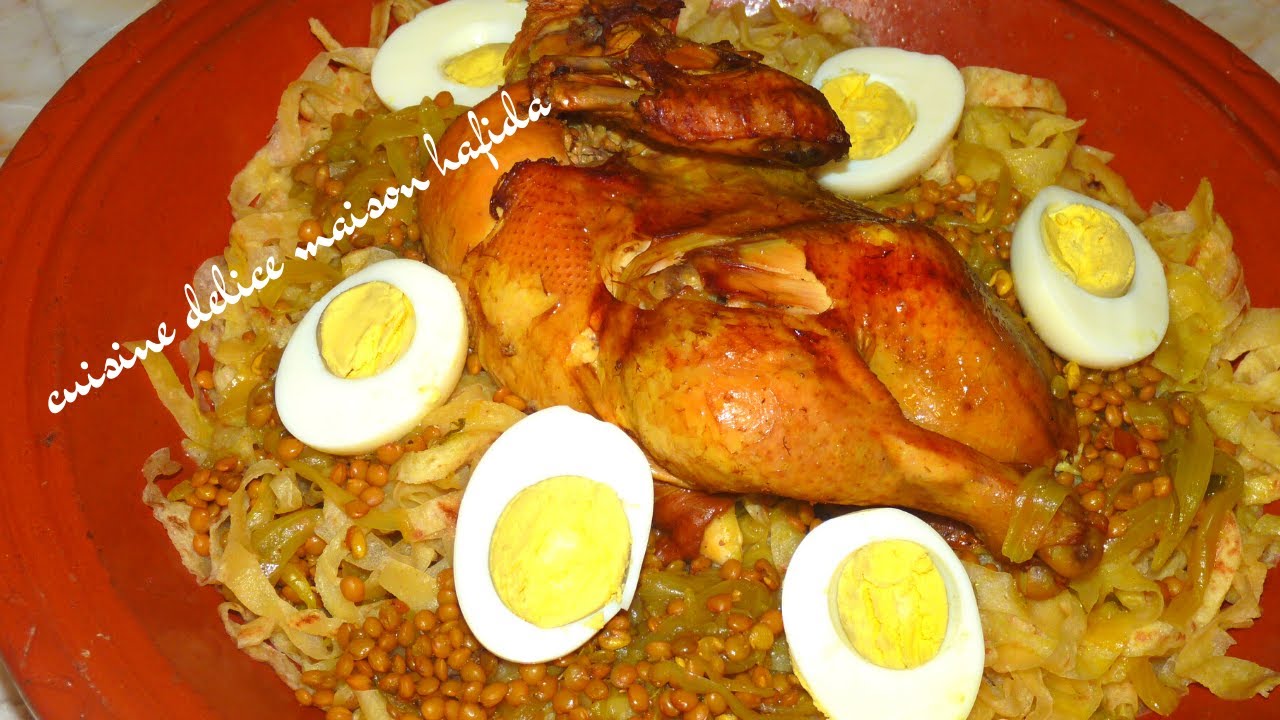 recette de rfissa au poulet  _ الرفيسة المغربية بالدجاج _ chiken rfissa