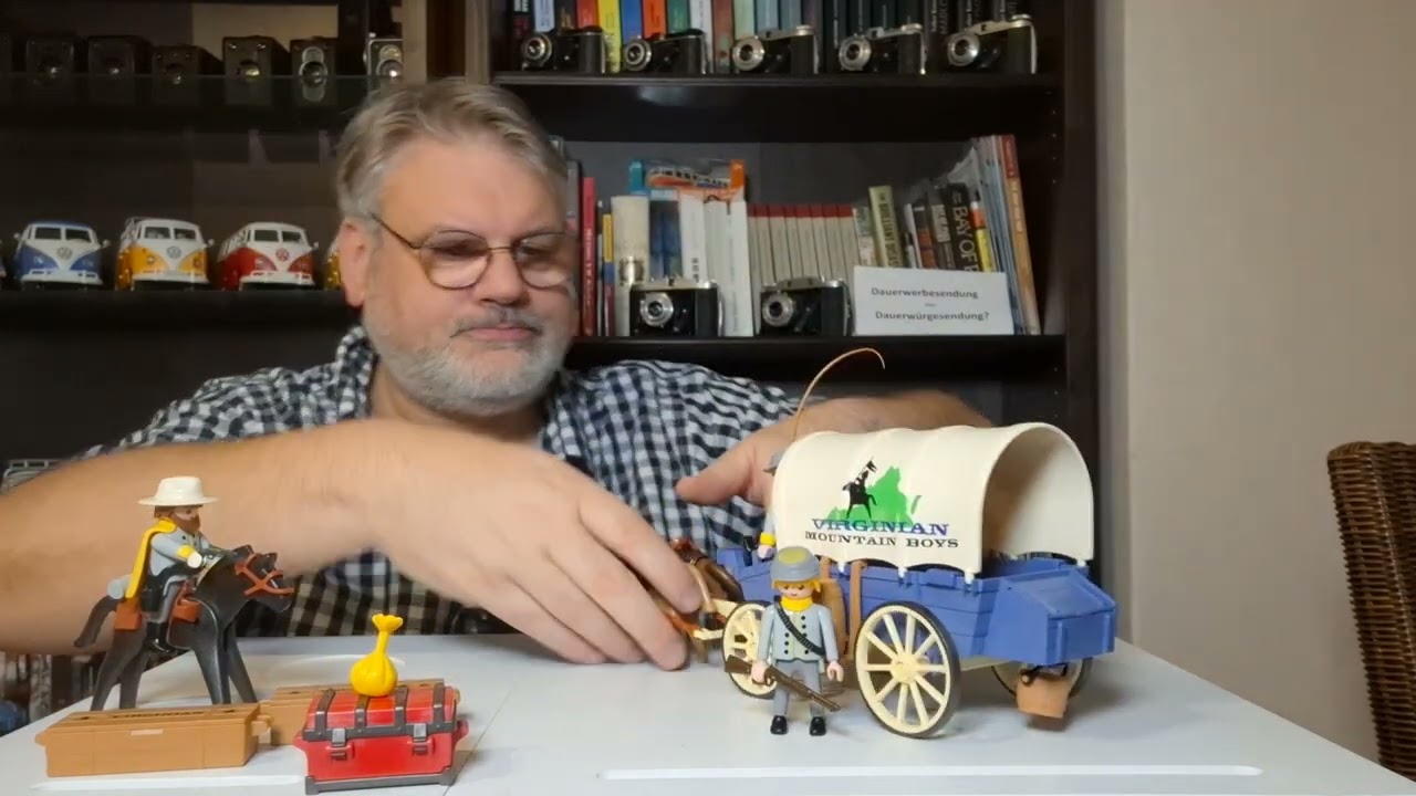 Playmobil 3785 Virginian Mountain Boys: Südstaatler mit Planwagen von 1994