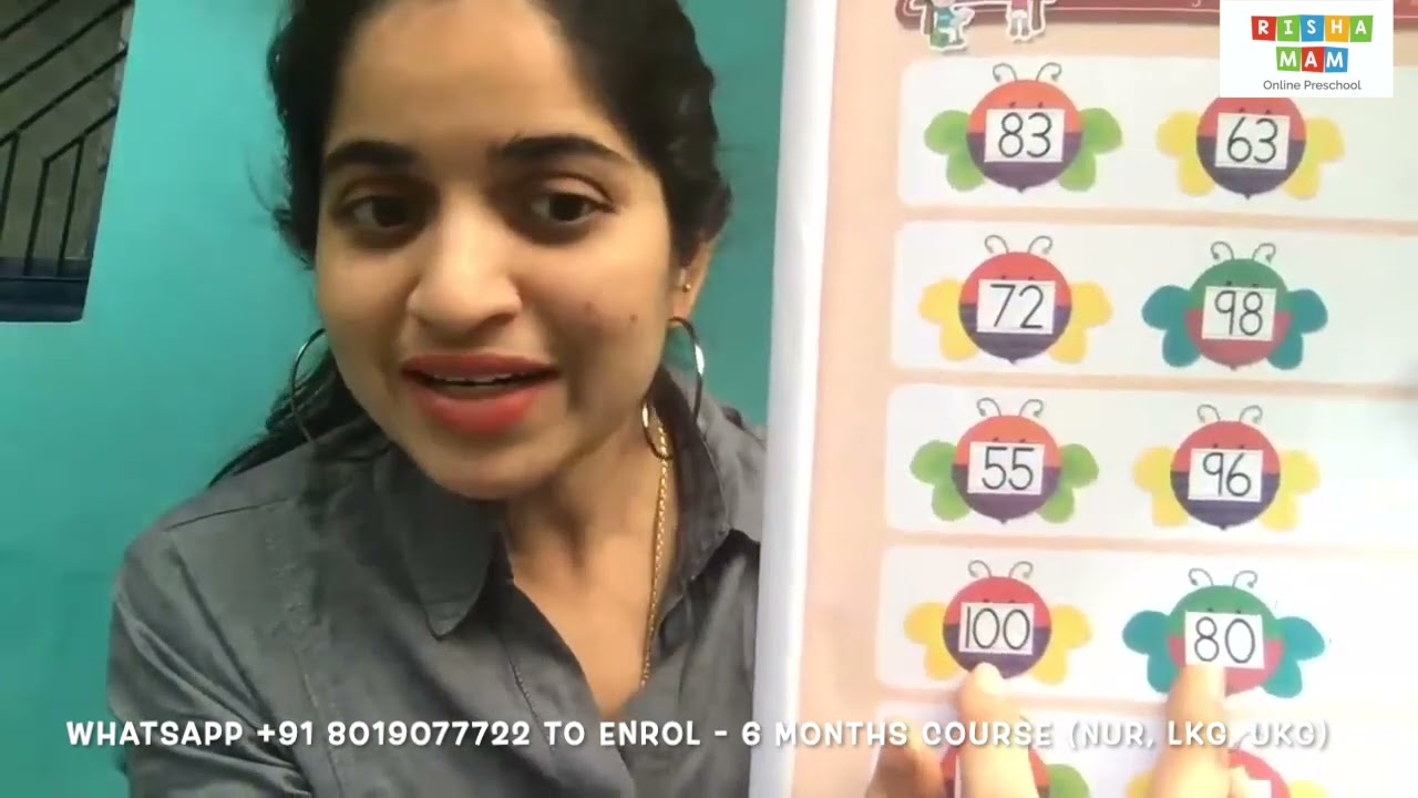 How to teach Greater and smaller number to kindergarten (Jr.Kg & Sr.Kg) by Risha mam