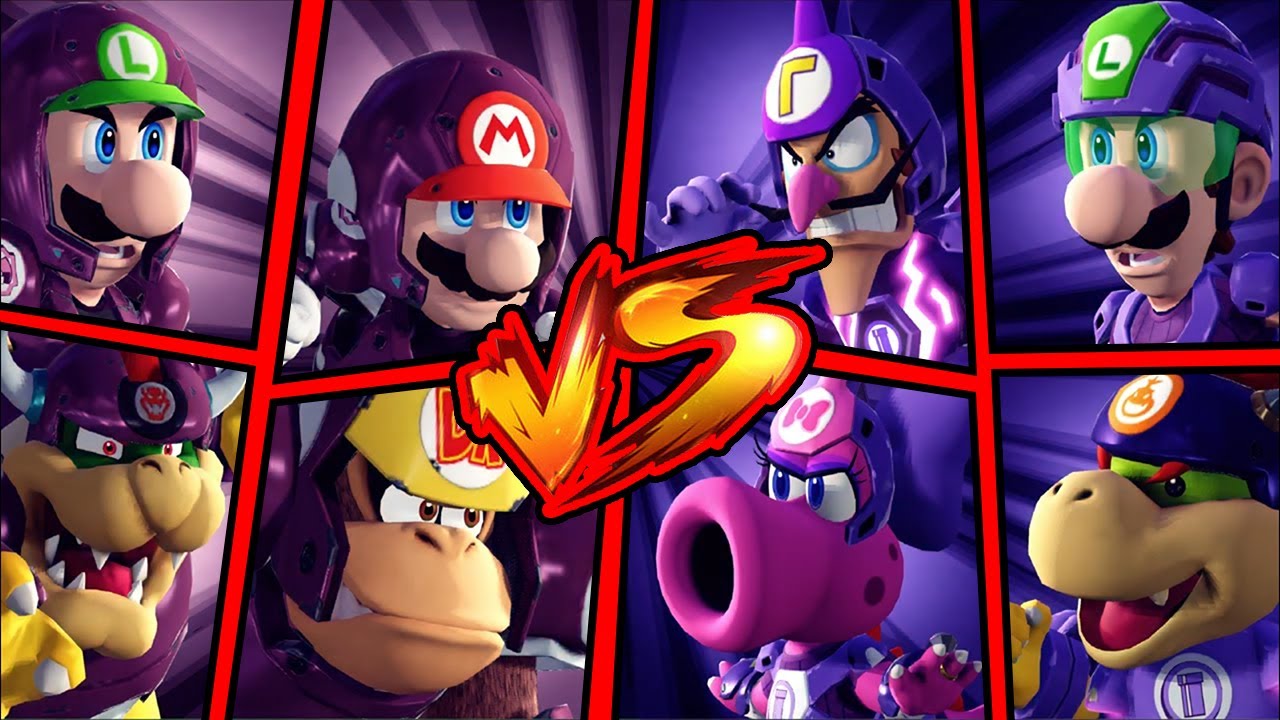 MARIO, LUIGI, BOWSER, DONKEY KONG CUP BATTLES - WINNER or LOSER - Mario Strikers Battle League