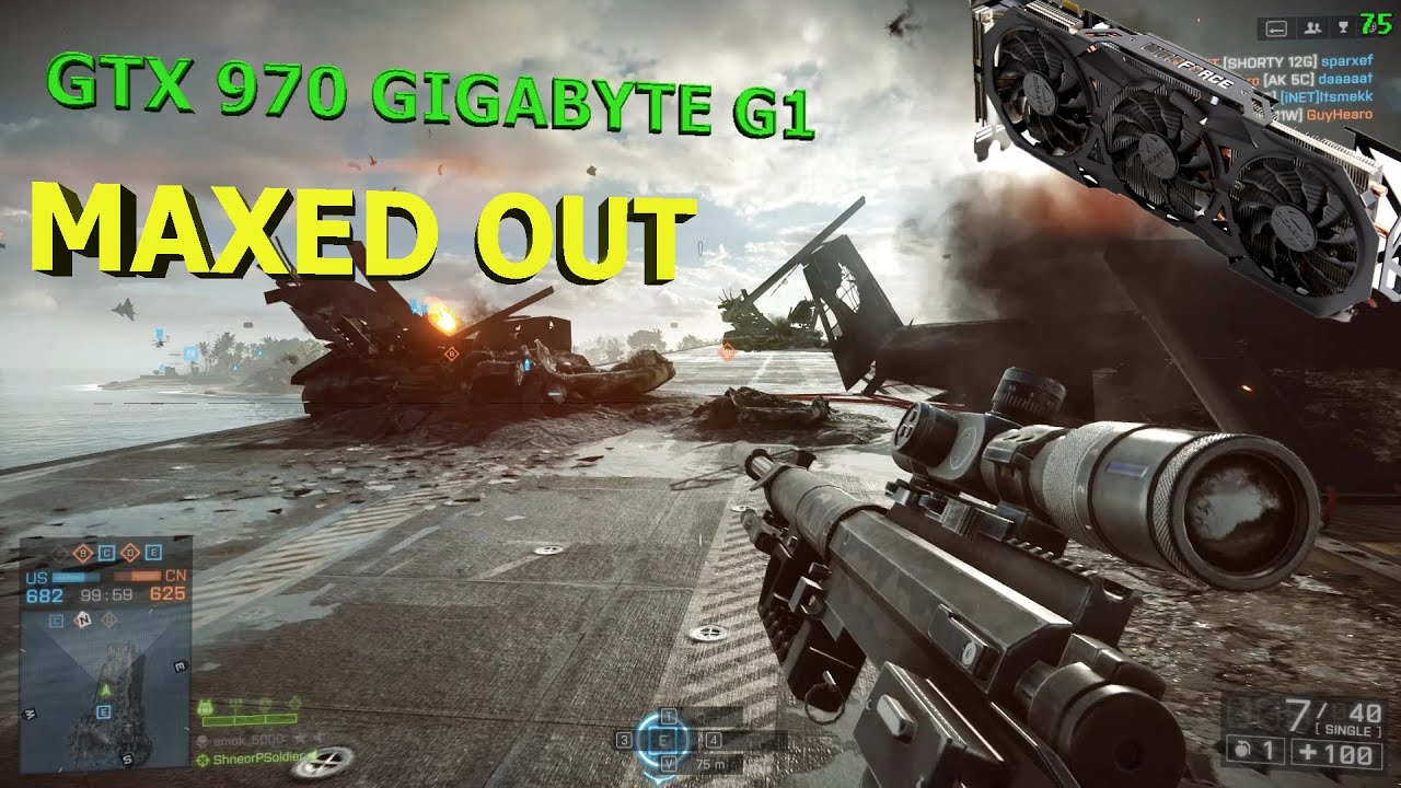 GTX 970 G1 Benchmark - BATTLEFIELD 4 Ultra Setting | Maxed Out 100fps