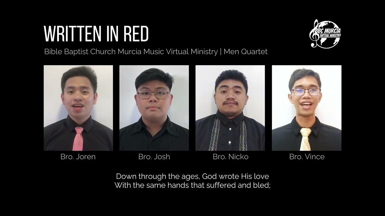 Written in Red | Bible Baptist Church Murcia | Men Quartet