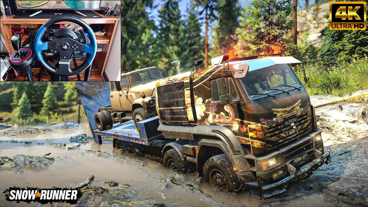 Loadstar 1700 Recovery - SnowRunner | Thrustmaster T150 (Steering Wheel Gameplay)