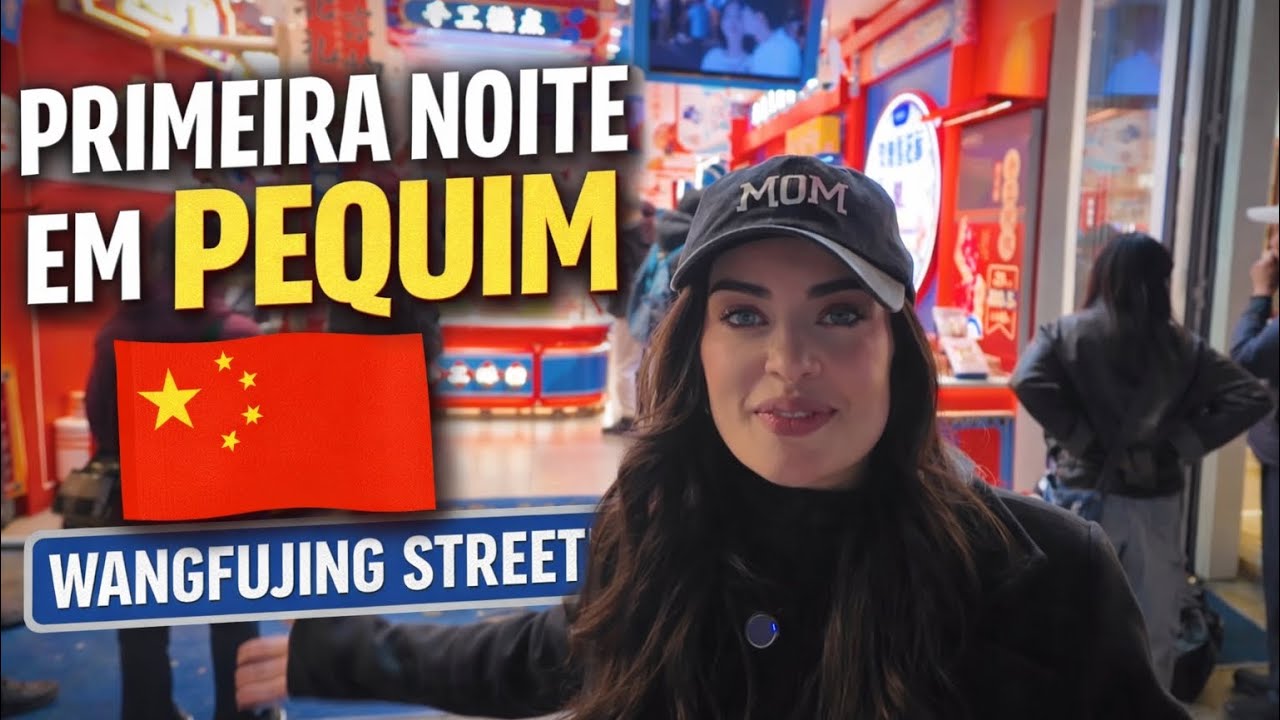 Primeira noite na China: passeando pela Wangfujing Street