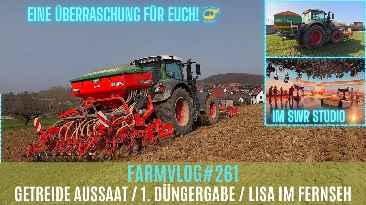 FarmVlog#261 Endlich geht es richtig los! Aussaat, Düngerstreuen und der Fernseh Auftritt