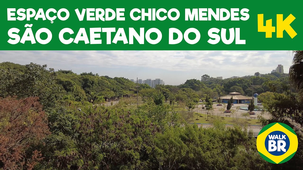 ESPAÇO VERDE CHICO MENDES - S. CAETANO DO SUL - SP - Caminhando - Walking - 4K 60fps  Áudio Binaural