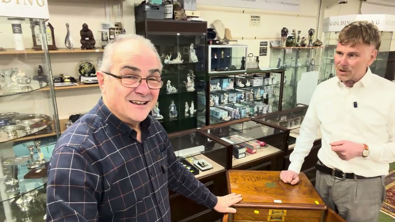 Victorian Silver Canteen of Cutlery in Oak Cabinet at Golding Young!