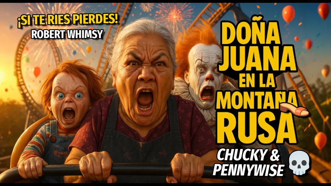 SI TE RIES PIERDES 😂 | Chucky y Pennywise juraron no subir&hellip; hasta que lleg&oacute; Do&ntilde;a Juana #humor