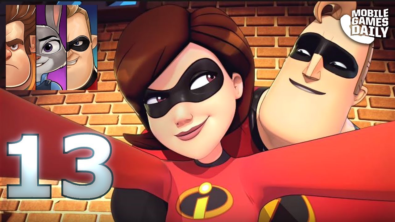 DISNEY HEROES Battle Mode: Gameplay Walkthrough Part 13 - Chapter 4 (iOS Android)